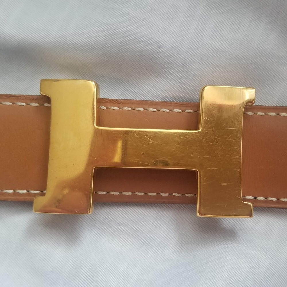 Hermes 24mm Navy Mini Constance H Belt